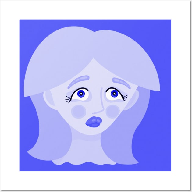 Blue Girl Wall Art by Doggomuffin 